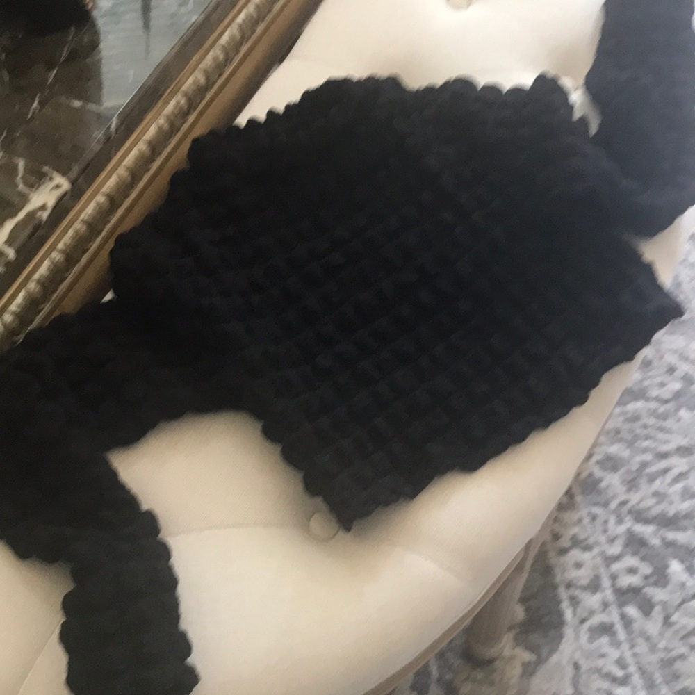Black Textured Knit Top